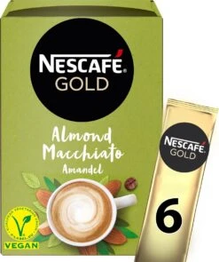 Nescafé Gold Almond Macchiato Oploskoffie - 6 Doosjes à 6 Zakjes -Koffiehuis 1005x1200 1