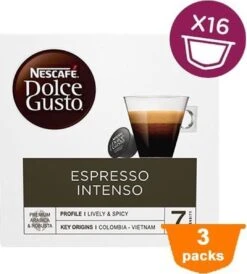 Nescafé Dolce Gusto Espresso Intenso Cups - 3 X 16 Stuks 9 Nescafé Dolce Gusto Espresso Intenso Cups - 3 X 16 Stuks -Koffiehuis 1082x1200