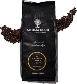 Koffiehuis 38 Aroma Club - Koffiebonen 1KG - No. 2 Smooth James - Koffie Intensiteit 3/5 - Espresso & Lungo