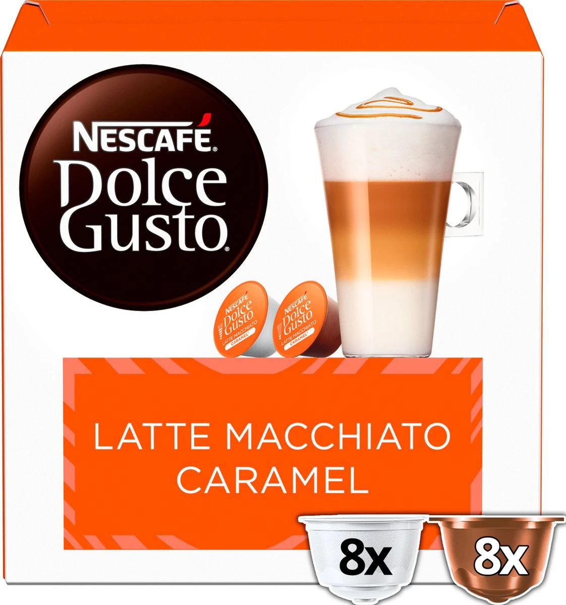 NESCAFÉ Dolce Gusto Latte Macchiato Caramel - 6 Doosjes à 16 Capsules 4 NESCAFÉ Dolce Gusto Latte Macchiato Caramel - 6 Doosjes à 16 Capsules - Afbeelding 2