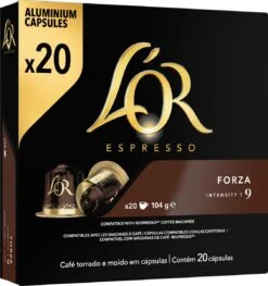 L'OR Espresso Forza Koffiecups - Intensiteit 9/12 - 10 X 20 Capsules 26 L'OR Espresso Forza Koffiecups - Intensiteit 9/12 - 10 X 20 Capsules -Koffiehuis 1129x1200 2
