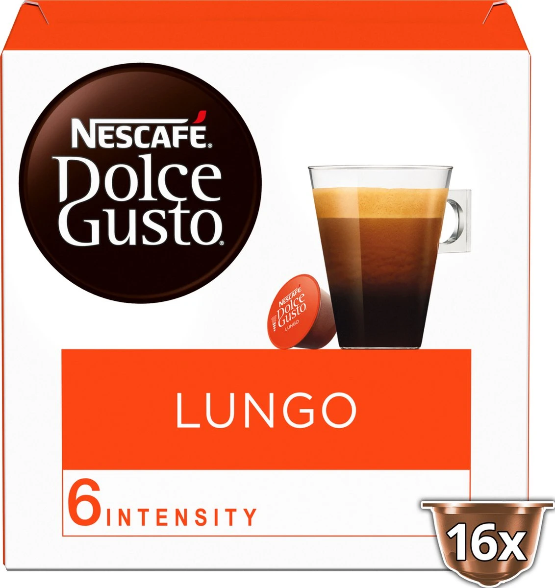 NESCAFÉ Dolce Gusto Lungo Koffie - 3 X 16 Cups 5 NESCAFÉ Dolce Gusto Lungo Koffie - 3 X 16 Cups - Afbeelding 3