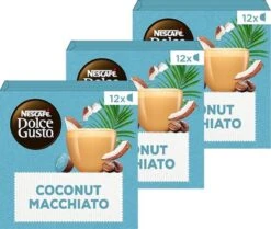 Nieuwe Producten 9 Nescafé Dolce Gusto Coconut Macchiato Capsules - Vegan Koffie - 36 Koffiecups