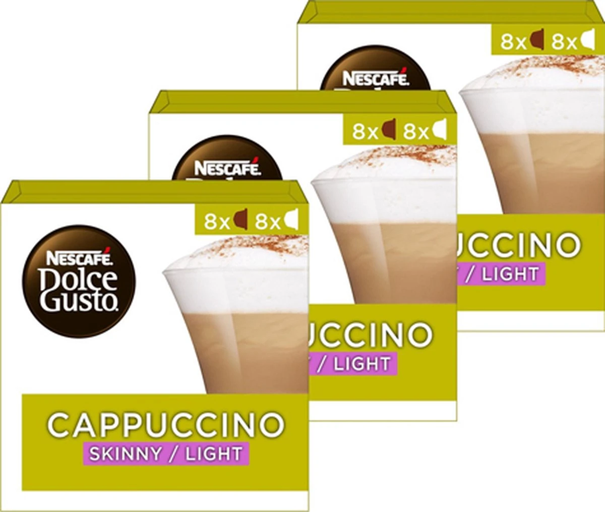 Nescafé Dolce Gusto Cappuccino Light Capsules - 48 Koffiecups 3 Nescafé Dolce Gusto Cappuccino Light Capsules - 48 Koffiecups