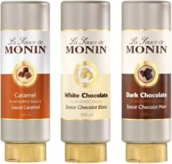 Monin Dessert Topping Dark Chocolate - 50 Cl -Koffiehuis 1200x1146