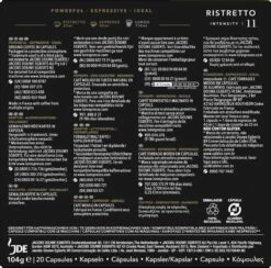 L'OR Espresso Ristretto Koffiecups - Intensiteit 11/12 - 10 X 20 Capsules -Koffiehuis 1200x1186 2