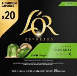 L'OR Lungo Elegante Koffiecups - Intensiteit 6/12 - 10 X 20 Capsules -Koffiehuis 1200x1187 5
