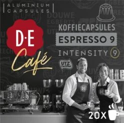Douwe Egberts D.E Café Espresso Koffiecups - Intensiteit 9/12 - 10 X 20 Capsules -Koffiehuis 1200x1190 1
