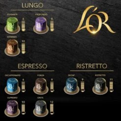 L'OR Espresso Ristretto Koffiecups - Intensiteit 11/12 - 4 X 40 Capsules -Koffiehuis 1200x1200 110
