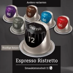Douwe Egberts Espresso Ristretto (12) - 10 X 20 Koffiecups 12 Douwe Egberts Espresso Ristretto (12) - 10 X 20 Koffiecups -Koffiehuis 1200x1200 124