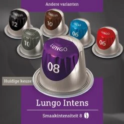 Douwe Egberts Lungo Intens Koffiecups - Intensiteit 8/12 - 10 X 20 Capsules 15 Douwe Egberts Lungo Intens Koffiecups - Intensiteit 8/12 - 10 X 20 Capsules -Koffiehuis 1200x1200