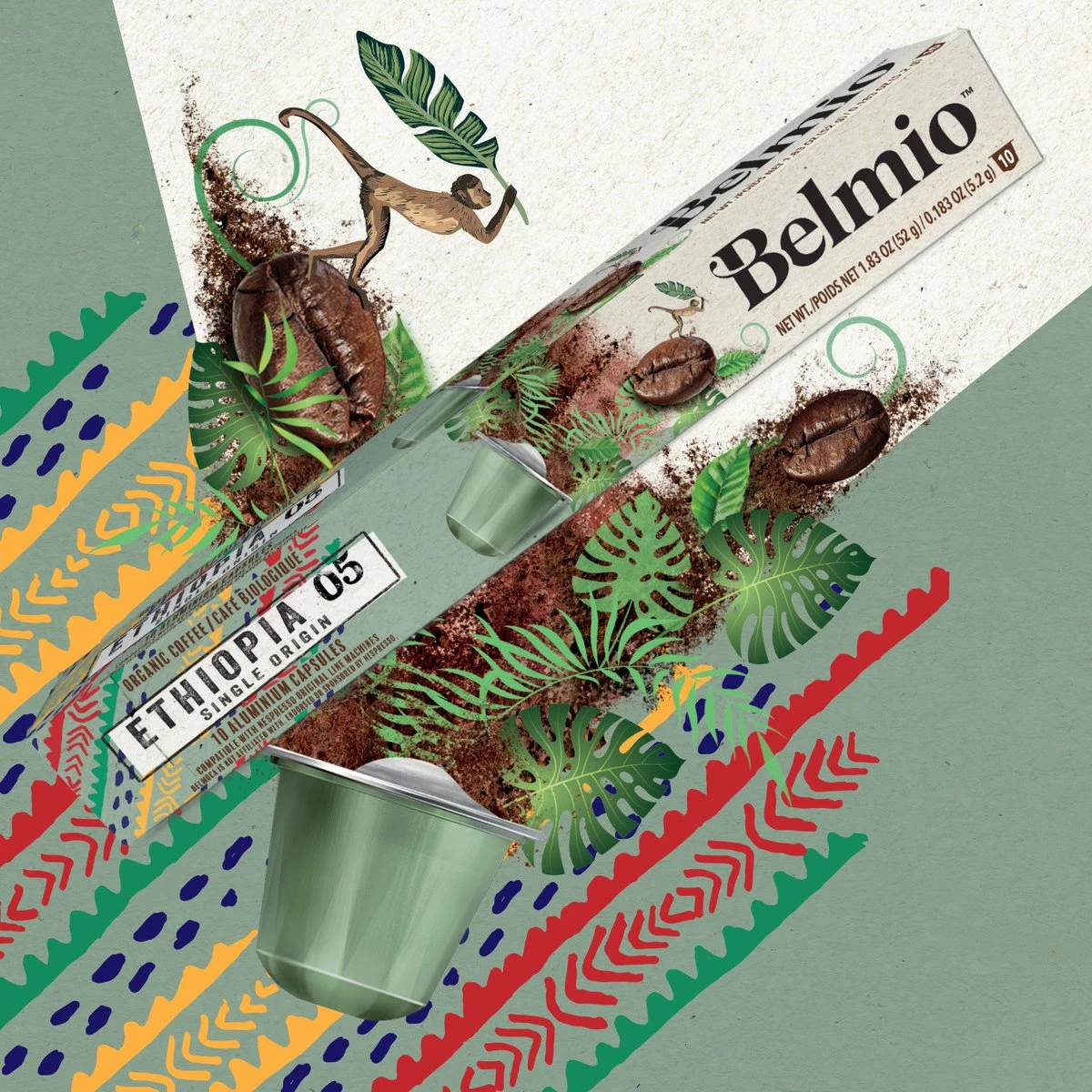 Belmio Koffiecups - ETHIOPIA Capsules - 120 Stuks 6 Belmio Koffiecups - ETHIOPIA Capsules - 120 Stuks - Afbeelding 4