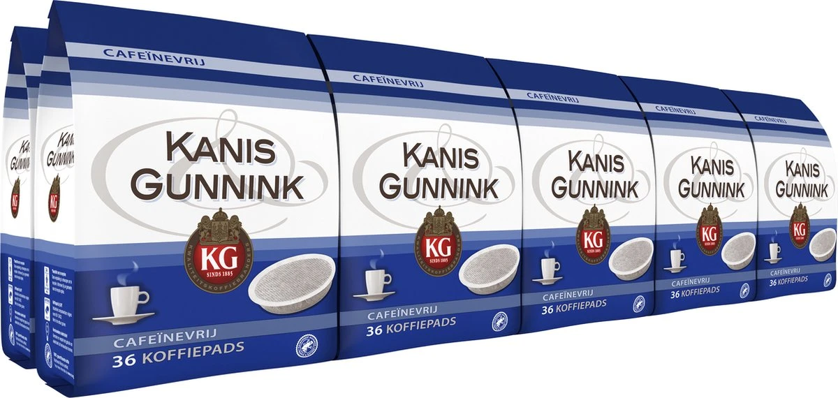 Kanis & Gunnink Cafeïnevrij Koffiepads - 10 X 36 Pads