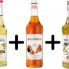 Monin Koffiesiroop VOORDEELPACK Vanille 25cl + Hazelnut 25cl + Caramel 25cl Set 3 Flessen -Koffiehuis 1200x926