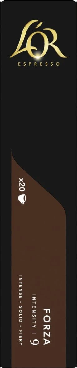 L'OR Espresso Forza Koffiecups - Intensiteit 9/12 - 10 X 20 Capsules 22 L'OR Espresso Forza Koffiecups - Intensiteit 9/12 - 10 X 20 Capsules -Koffiehuis 253x1200 2