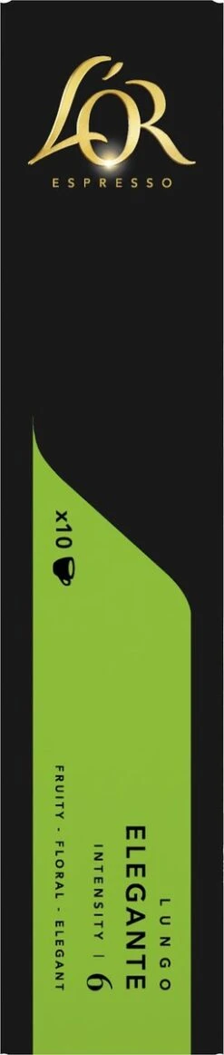 L'OR Lungo Elegante Koffiecups - Intensiteit 6/12 - 10 X 10 Capsules 15 L'OR Lungo Elegante Koffiecups - Intensiteit 6/12 - 10 X 10 Capsules -Koffiehuis 255x1200