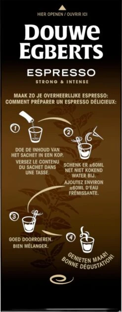Douwe Egberts Espresso Sticks Oploskoffie - 6 X 25 Zakjes -Koffiehuis 471x1200
