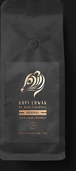 Kopi Luwak Koffie. 35 Gram Ongemalen Bonen. Direct Trade. Single Origin. The Original By Rich.Exclusive. -Koffiehuis 533x1200