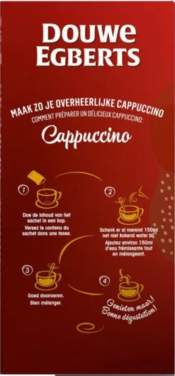 Douwe Egberts Verwenkoffie Cappuccino Oploskoffie - 5 X 10 Zakjes -Koffiehuis 559x1200