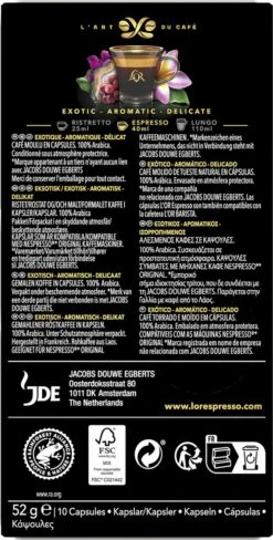 L'OR Espresso Limited Creations Laos Bolaven Koffiecups - Intensiteit 7/12 - 10 X 10 Capsules -Koffiehuis 607x1200 10
