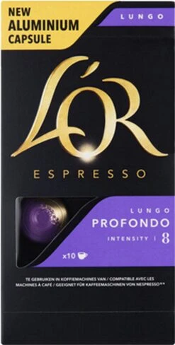 L'OR Lungo Profondo Koffiecups - Intensiteit 8/12 - 10 X 10 Capsules 24 L'OR Lungo Profondo Koffiecups - Intensiteit 8/12 - 10 X 10 Capsules -Koffiehuis 608x1200 1