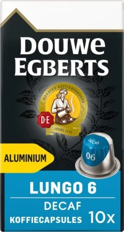 Douwe Egberts Lungo Decaf Koffiecups - Intensiteit 6/12 - 10 X 10 Capsules -Koffiehuis 643x1200 1