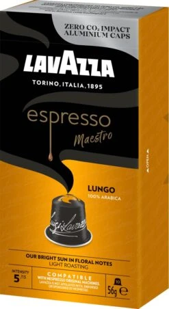 Lavazza Espresso Lungo - Aluminium Nespresso Capsules - 10 Stuks -Koffiehuis 656x1200 1