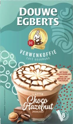 Douwe Egberts Latte Choco Hazelnut Oploskoffie - 5/9 Intensiteit - 5 X 8 Zakjes -Koffiehuis 713x1200 4