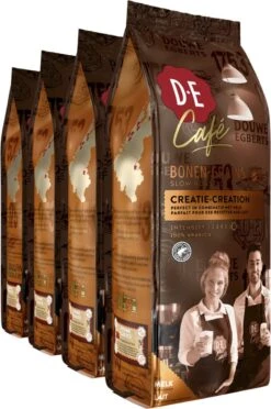 Douwe Egberts D.E Café Creatie Koffiebonen - 7/9 Intensiteit - 4 X 500 Gram -Koffiehuis 796x1200