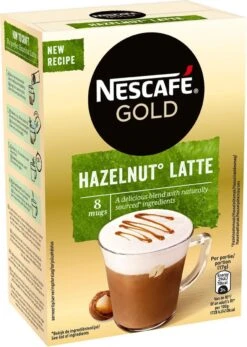 Nescafé Gold Hazelnoot Latte Oploskoffie - 6 Doosjes à 8 Zakjes -Koffiehuis 855x1200