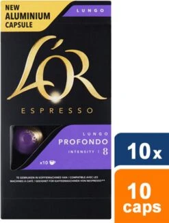 L'OR Lungo Profondo Koffiecups - Intensiteit 8/12 - 10 X 10 Capsules 25 L'OR Lungo Profondo Koffiecups - Intensiteit 8/12 - 10 X 10 Capsules -Koffiehuis 909x1200 1