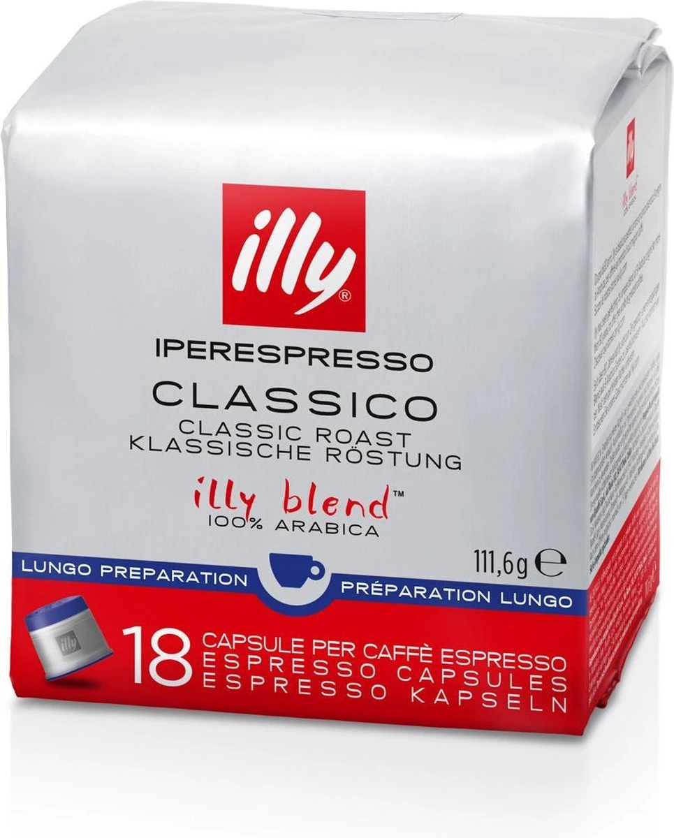Illy - Iperespresso Koffie Home Classico Lungo 6 X 18 Capsules 4 Illy - Iperespresso Koffie Home Classico Lungo 6 X 18 Capsules - Afbeelding 2